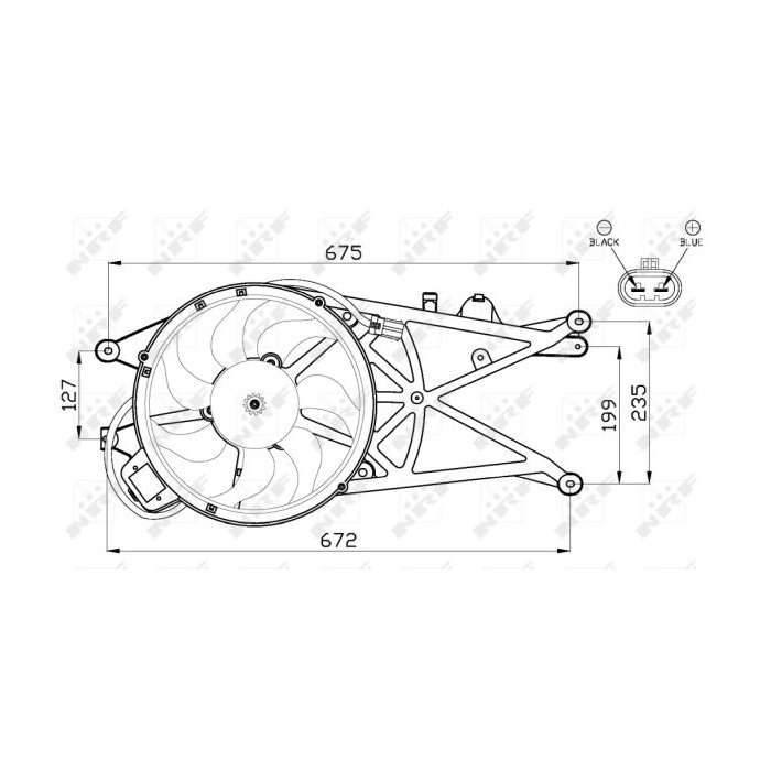 NRF Lüfter, Motorkühlung 47489