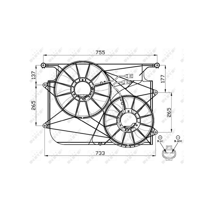 NRF Lüfter, Motorkühlung 47535