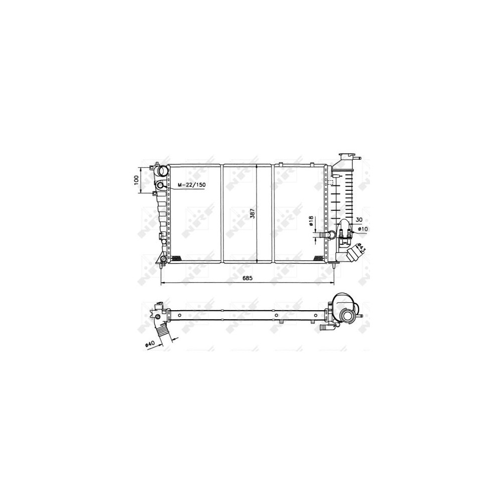 NRF Kühler, Motorkühlung 50412
