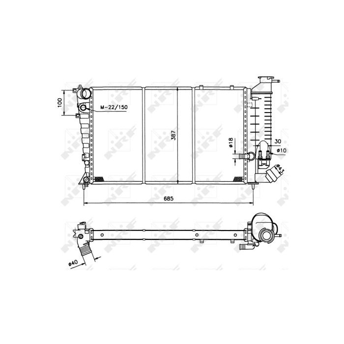 NRF Kühler, Motorkühlung 50412