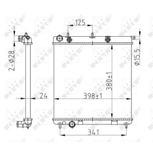 NRF Economy Class Kühler, Motorkühlung 50429A