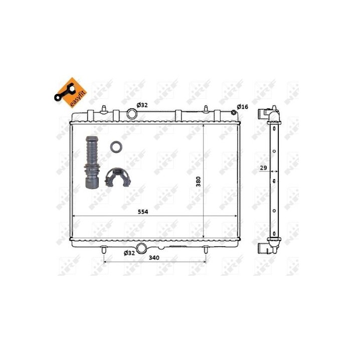 NRF EASY FIT Kühler, Motorkühlung 50437