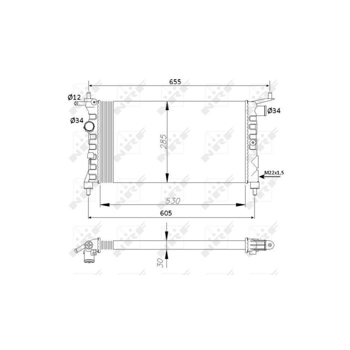 NRF Kühler, Motorkühlung 50551