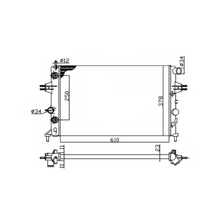 NRF Economy Class Kühler, Motorkühlung 50562A