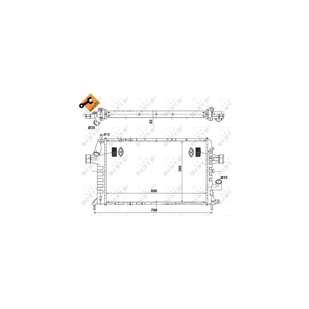 NRF EASY FIT Kühler, Motorkühlung 506616