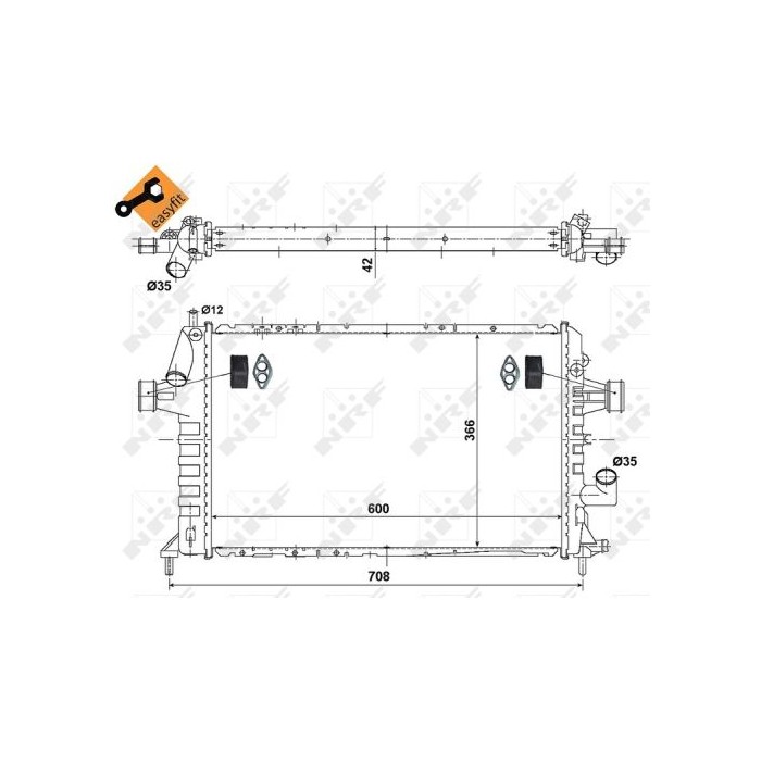 NRF EASY FIT Kühler, Motorkühlung 506616