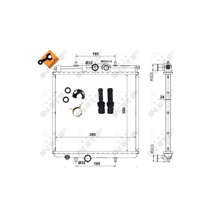 NRF EASY FIT Kühler, Motorkühlung 509523