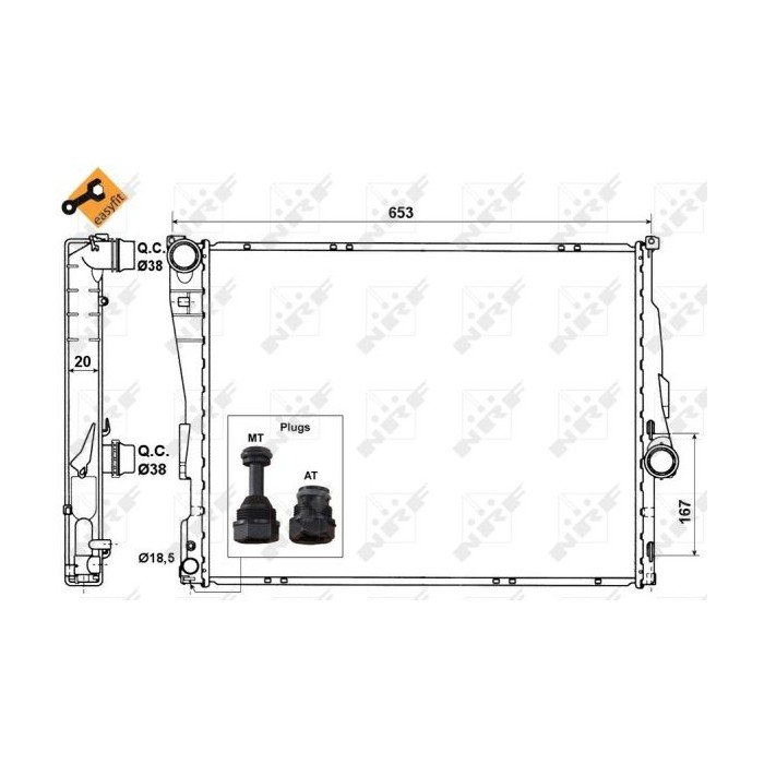 NRF EASY FIT Kühler, Motorkühlung 51582