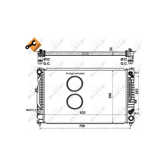 NRF EASY FIT Kühler, Motorkühlung 519504