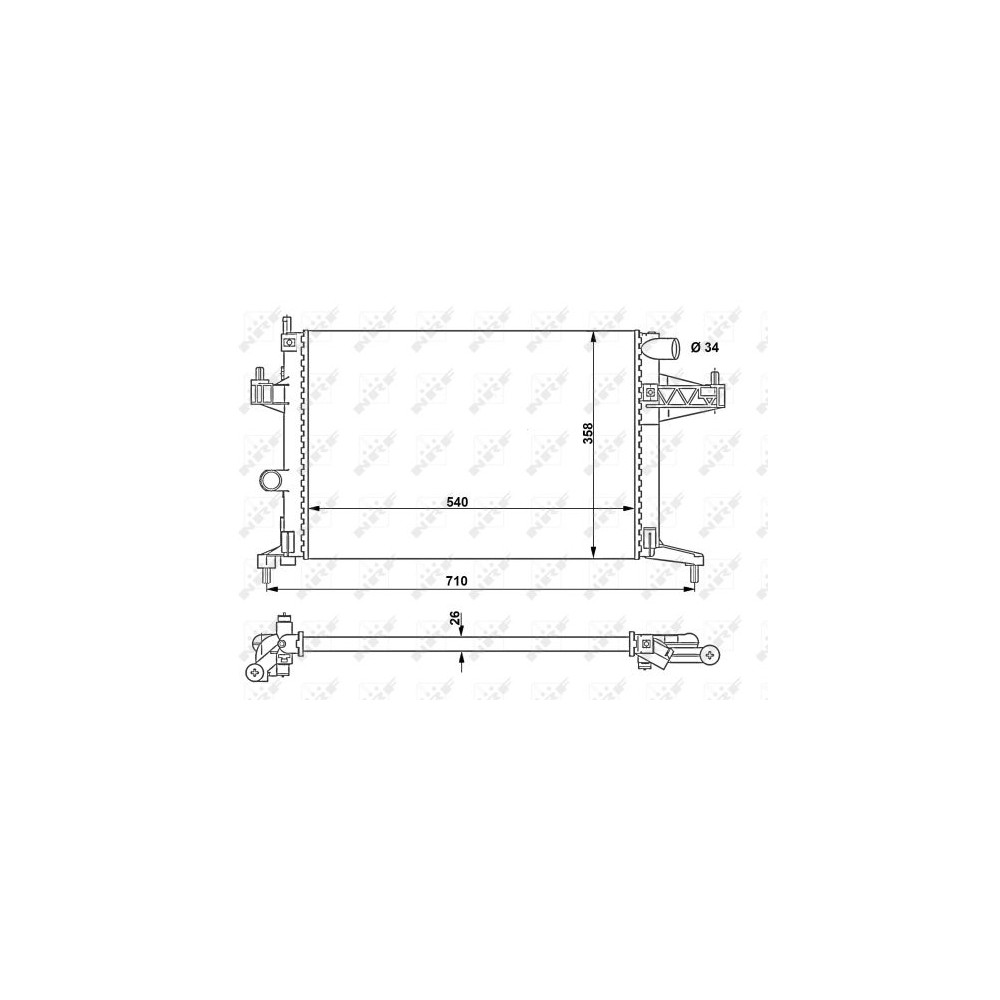 NRF Kühler, Motorkühlung 519596