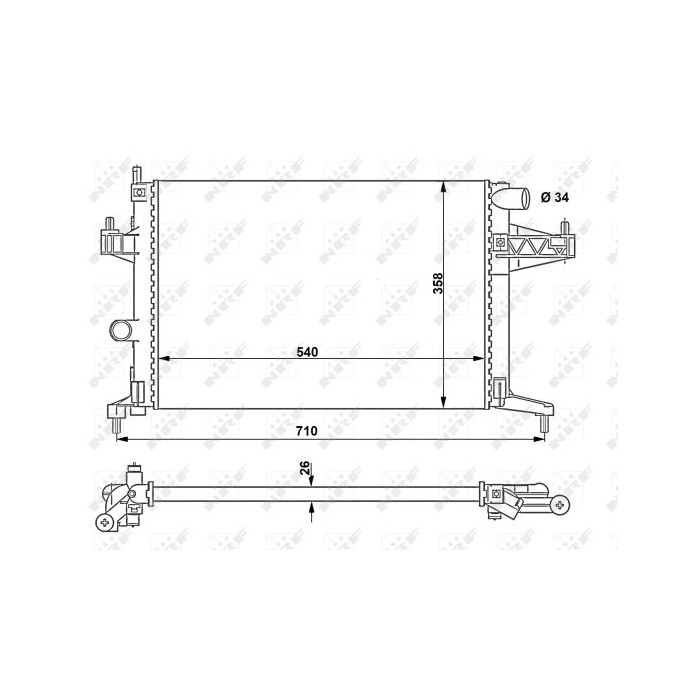 NRF Kühler, Motorkühlung 519596