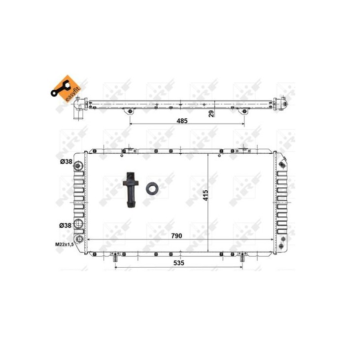 NRF EASY FIT Kühler, Motorkühlung 52062
