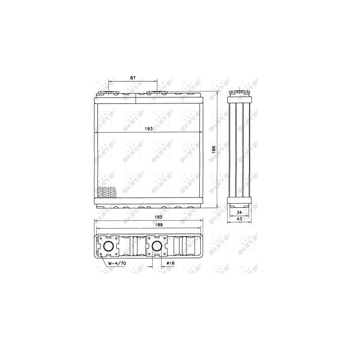 NRF Wärmetauscher, Innenraumheizung 52098