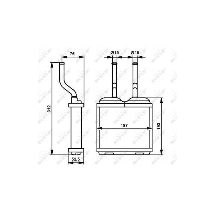 NRF Wärmetauscher, Innenraumheizung 52103