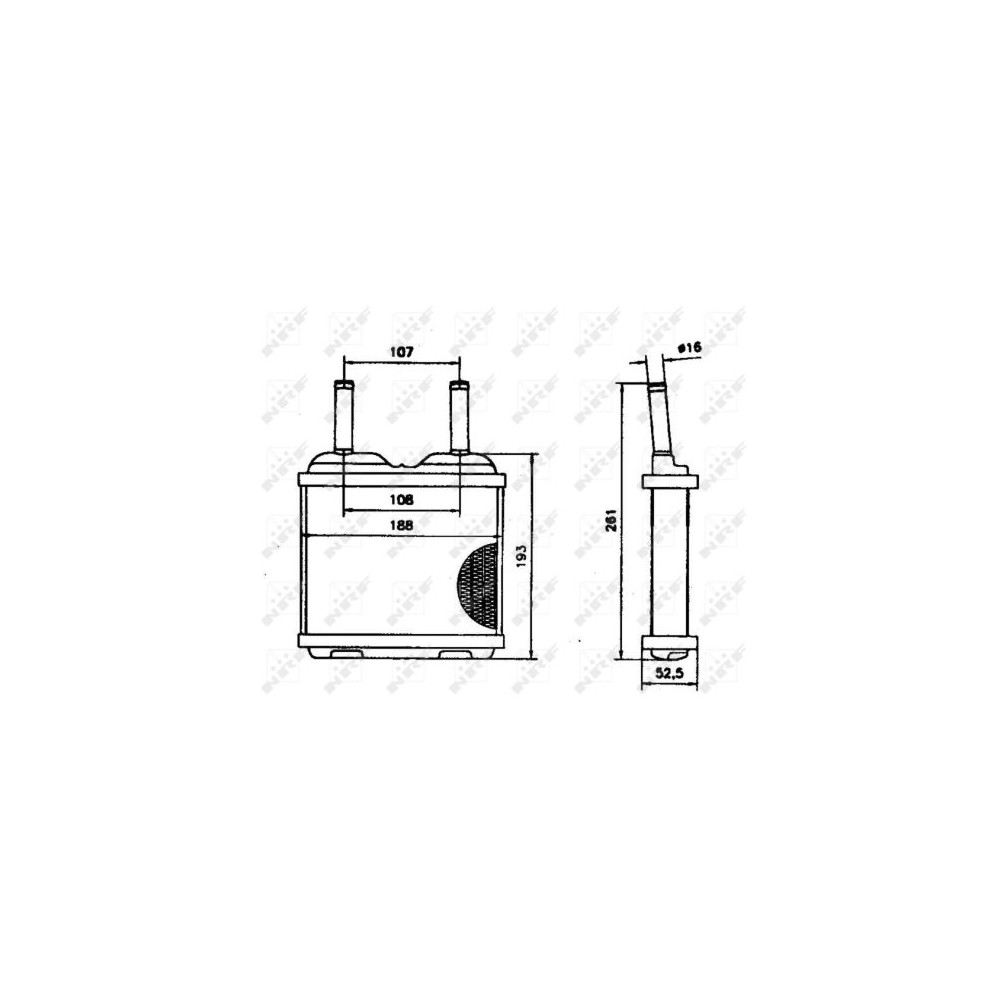 NRF Wärmetauscher, Innenraumheizung 52113