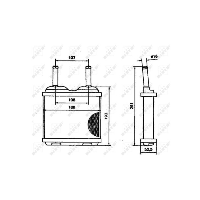 NRF Wärmetauscher, Innenraumheizung 52113