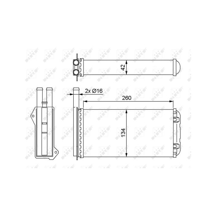 NRF Wärmetauscher, Innenraumheizung 52220