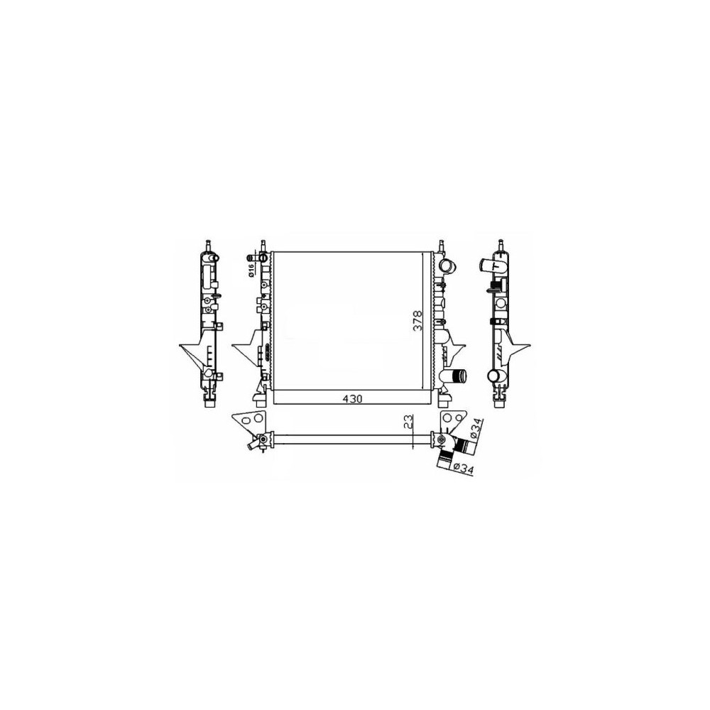 NRF Kühler, Motorkühlung 529513