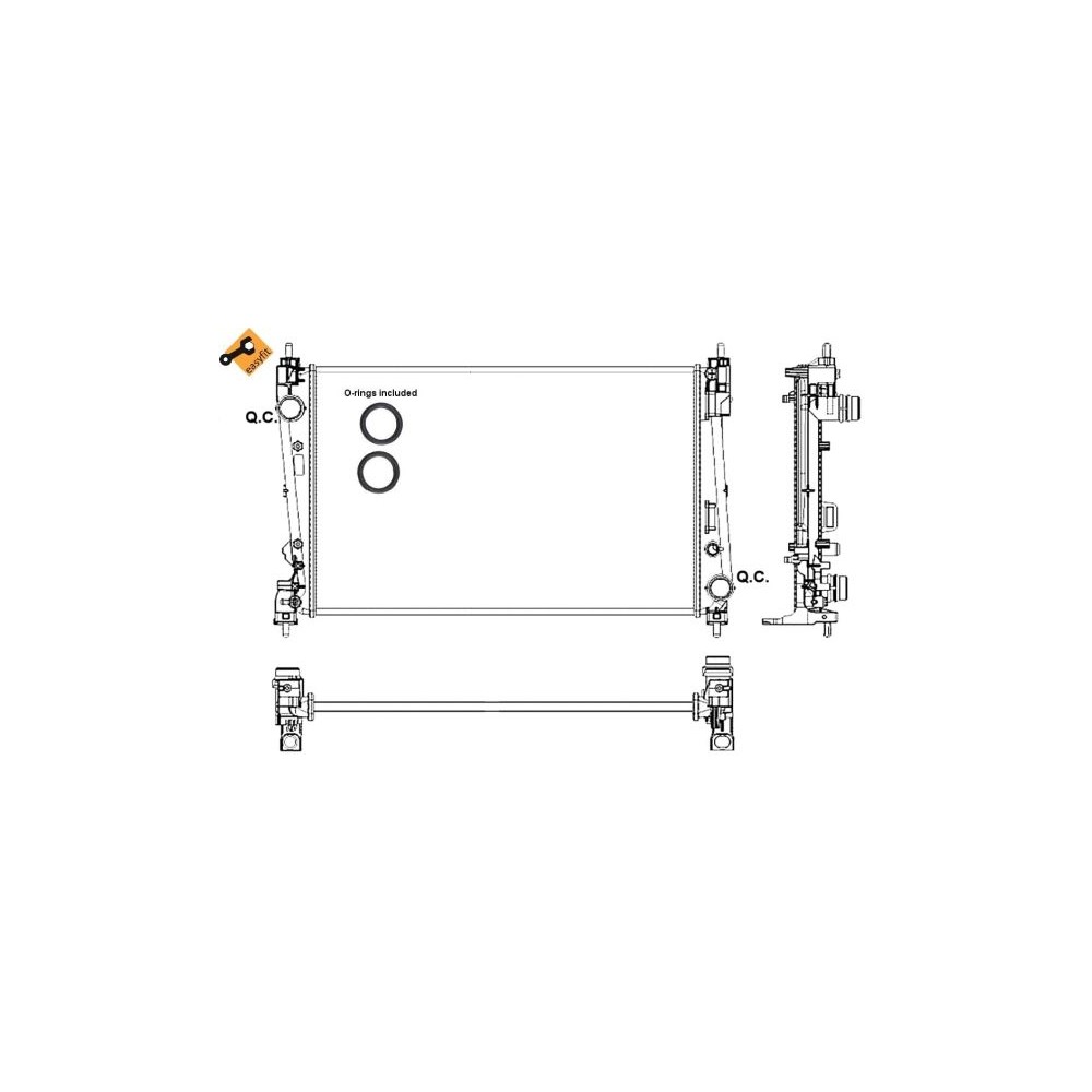 NRF EASY FIT Kühler, Motorkühlung 53017