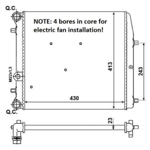 NRF Economy Class Kühler, Motorkühlung 53021A