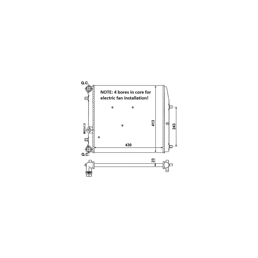 NRF Economy Class Kühler, Motorkühlung 53021A
