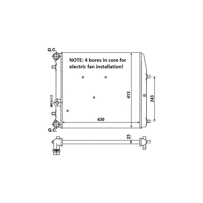 NRF Economy Class Kühler, Motorkühlung 53021A