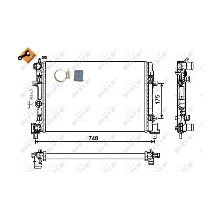 NRF EASY FIT Kühler, Motorkühlung 53024