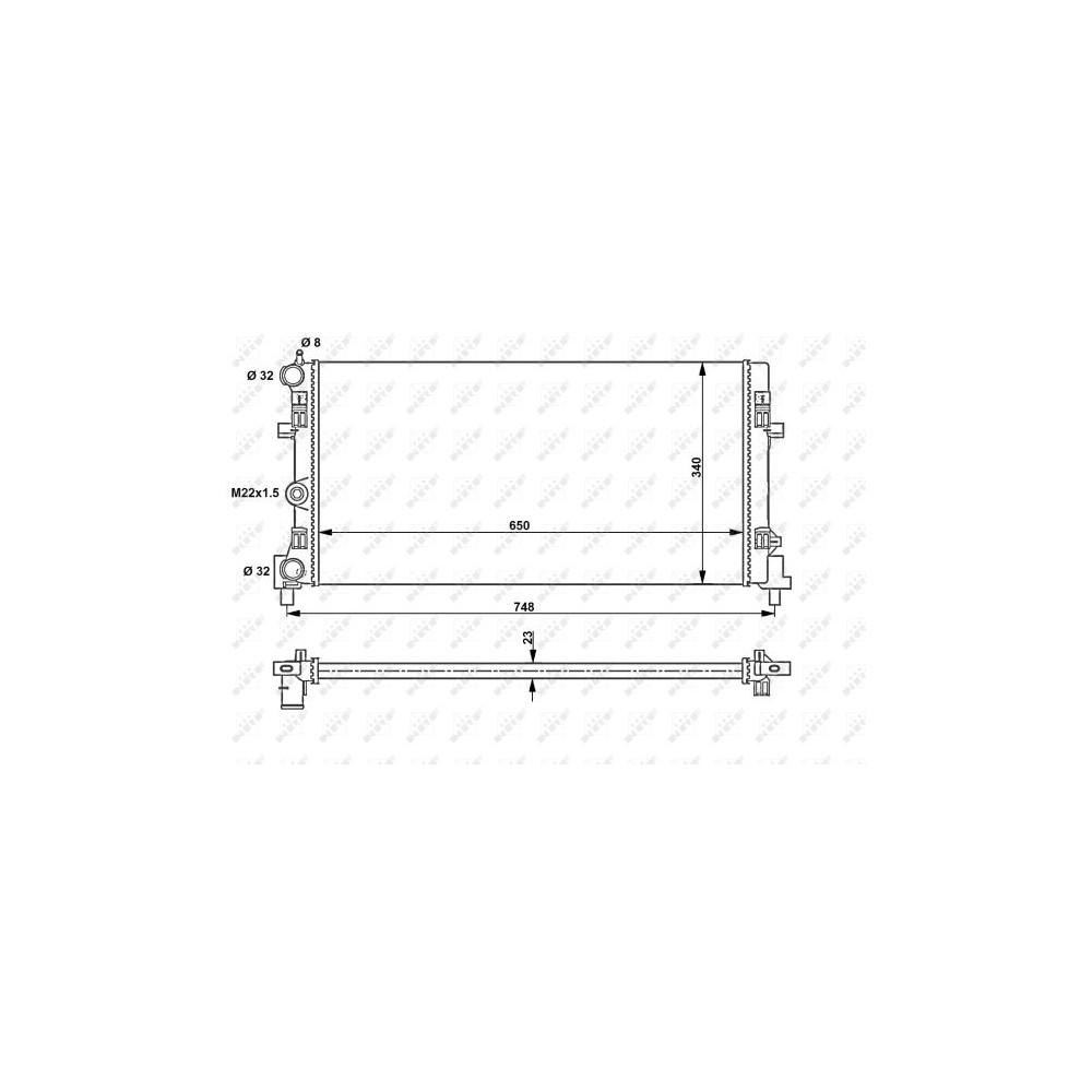 NRF Economy Class Kühler, Motorkühlung 53024A