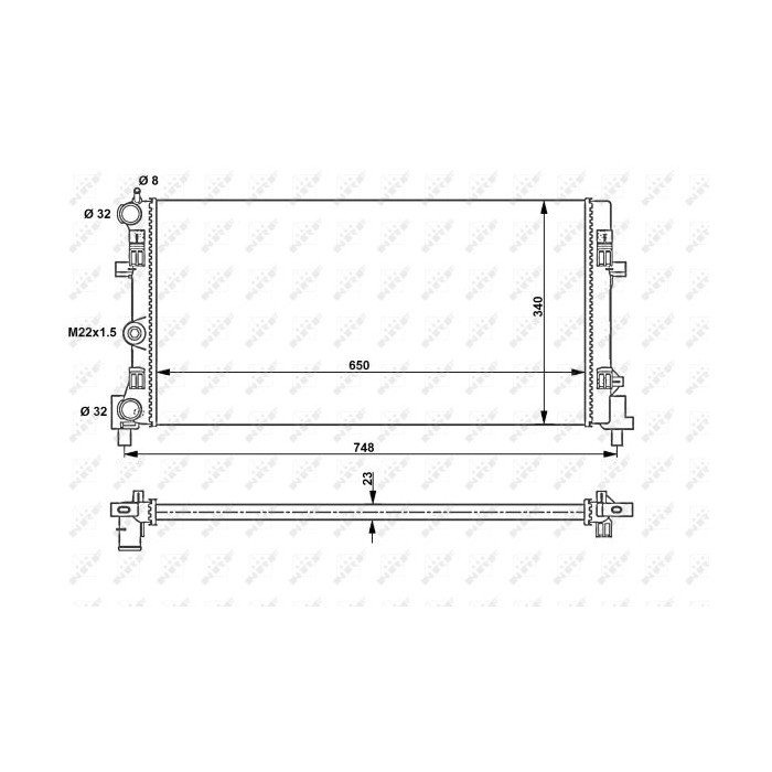 NRF Economy Class Kühler, Motorkühlung 53024A