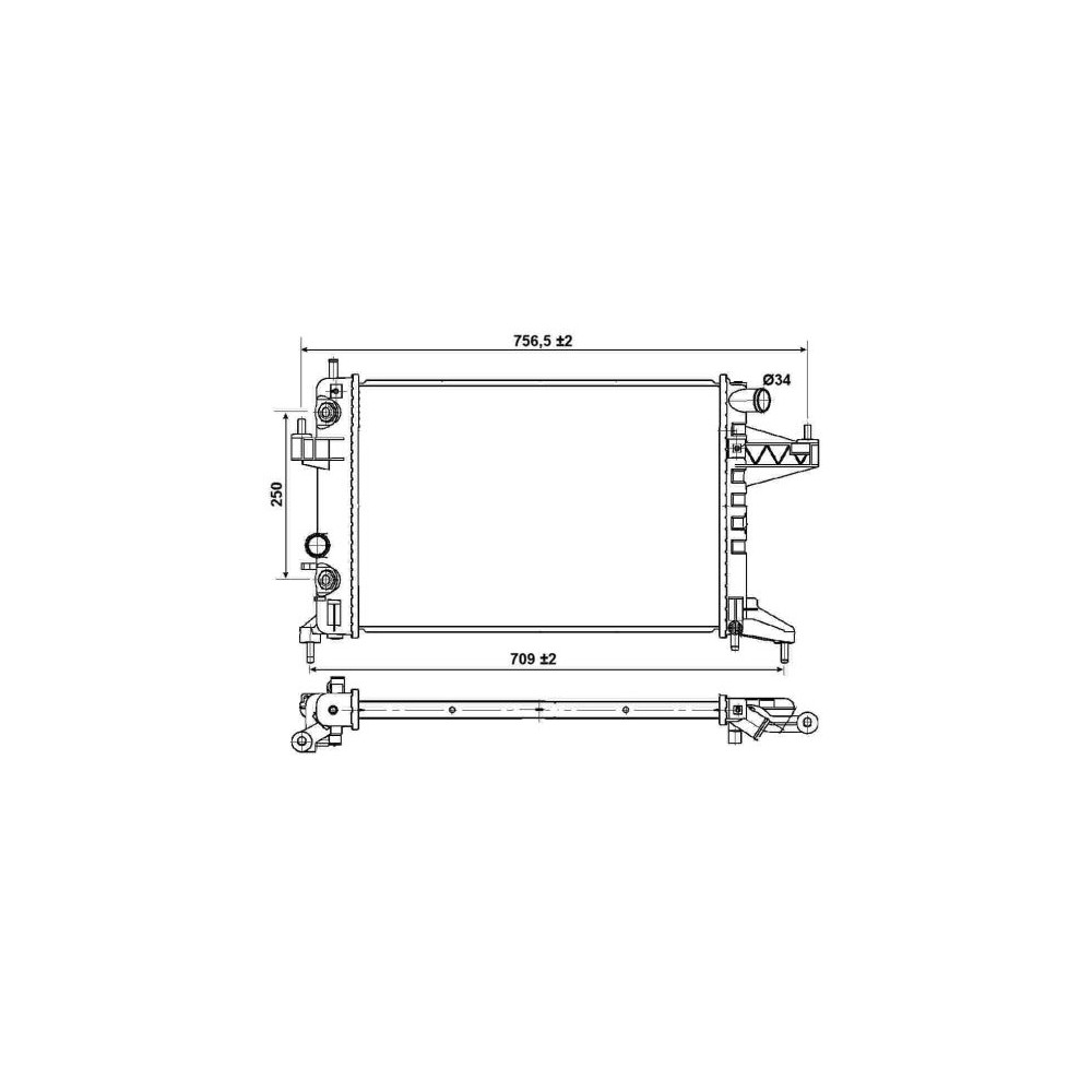 NRF Kühler, Motorkühlung 53035