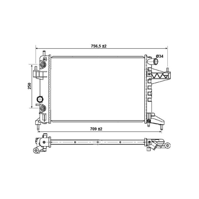 NRF Kühler, Motorkühlung 53035
