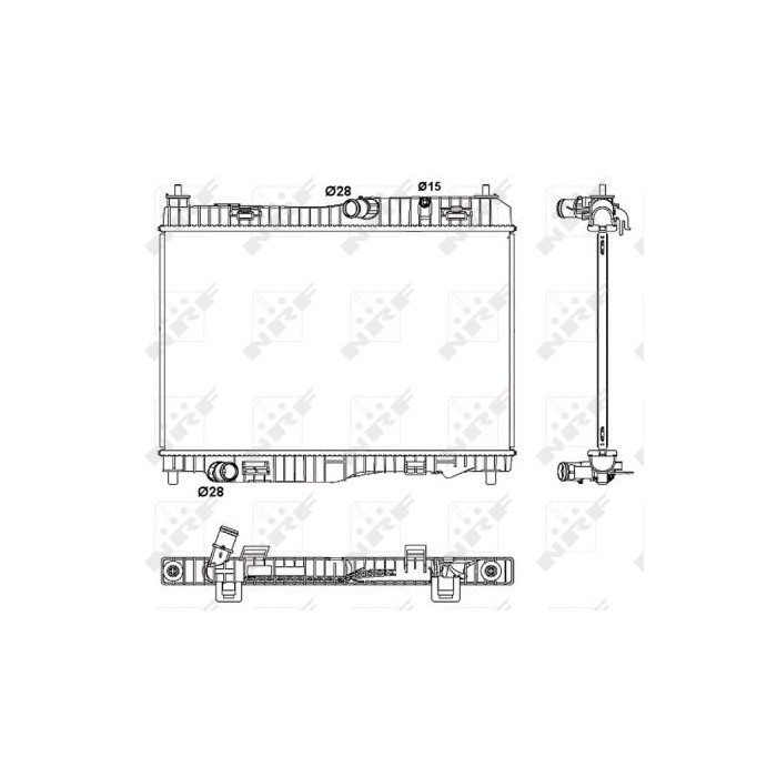 NRF Kühler, Motorkühlung 53044