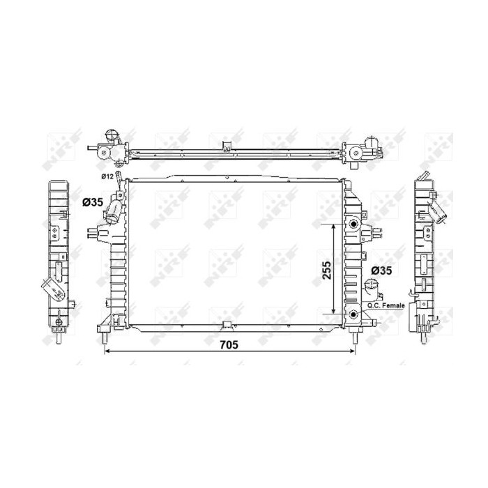 NRF Kühler, Motorkühlung 53082