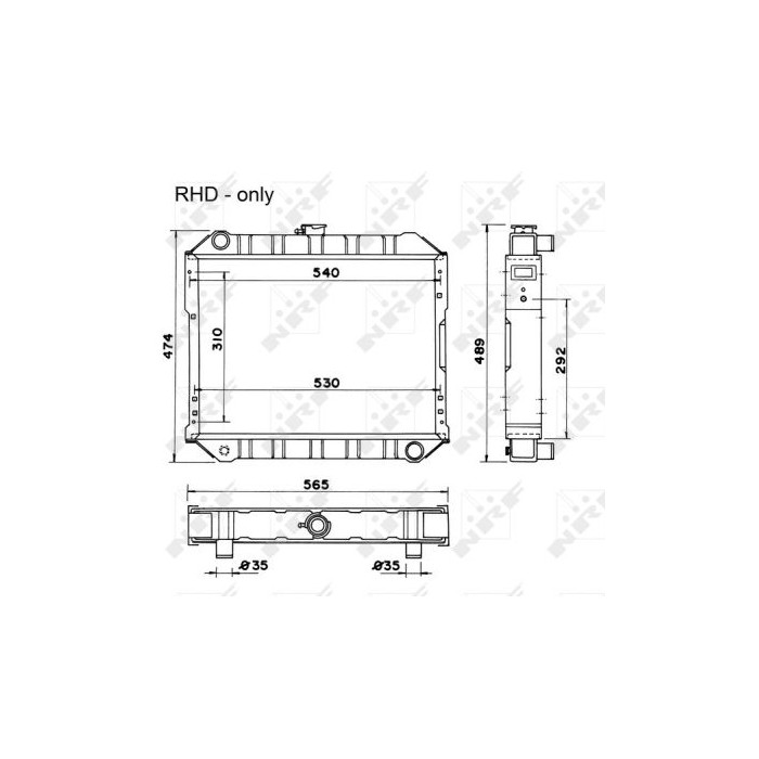 NRF Kühler, Motorkühlung 52038