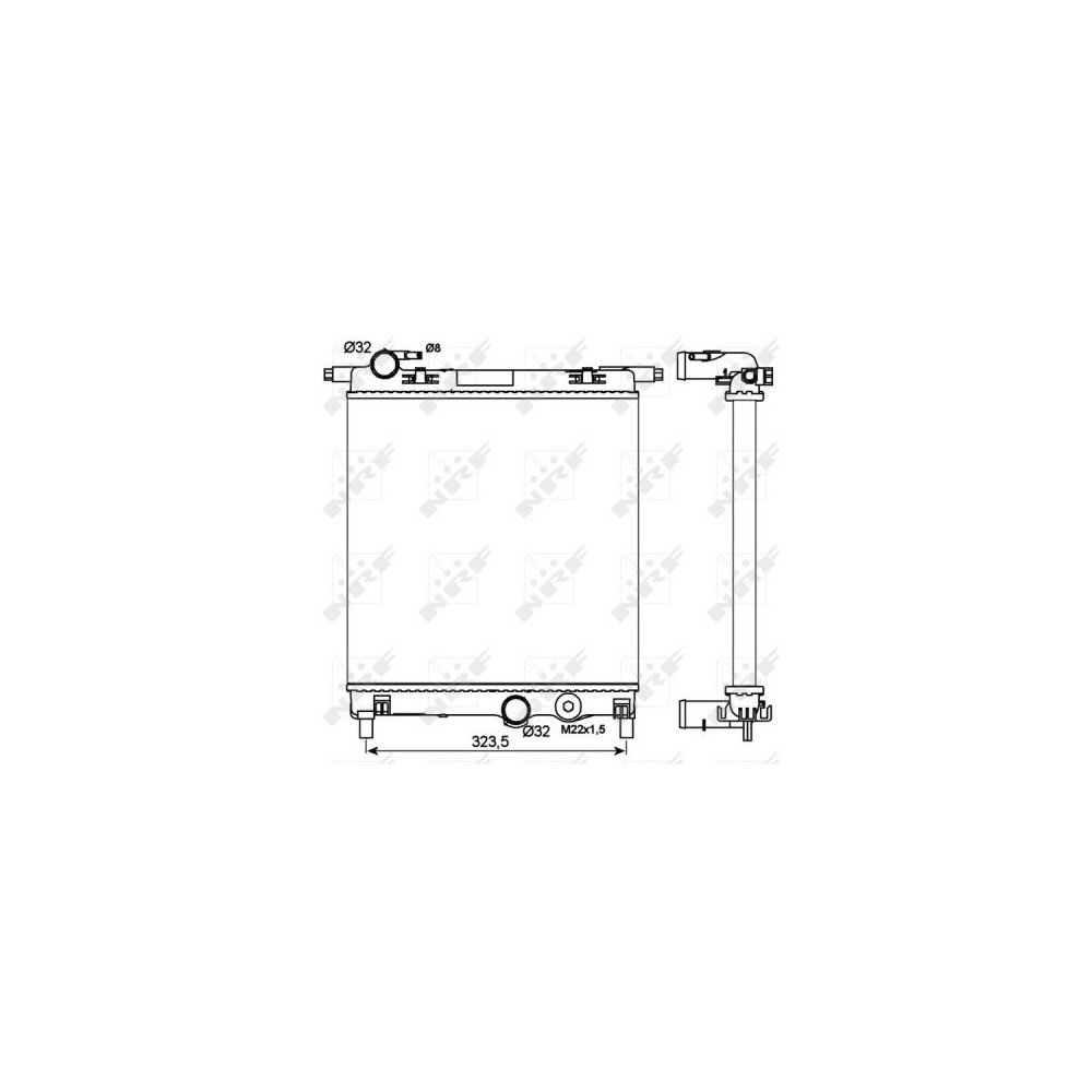 NRF Kühler, Motorkühlung 53102