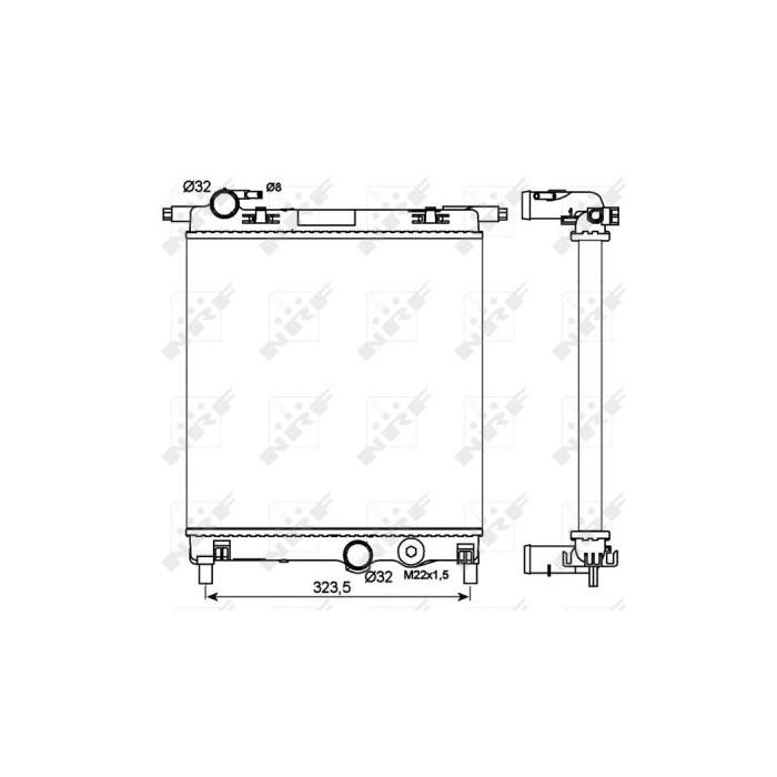 NRF Kühler, Motorkühlung 53102