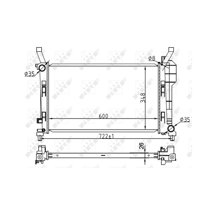 NRF EASY FIT Kühler, Motorkühlung 53106