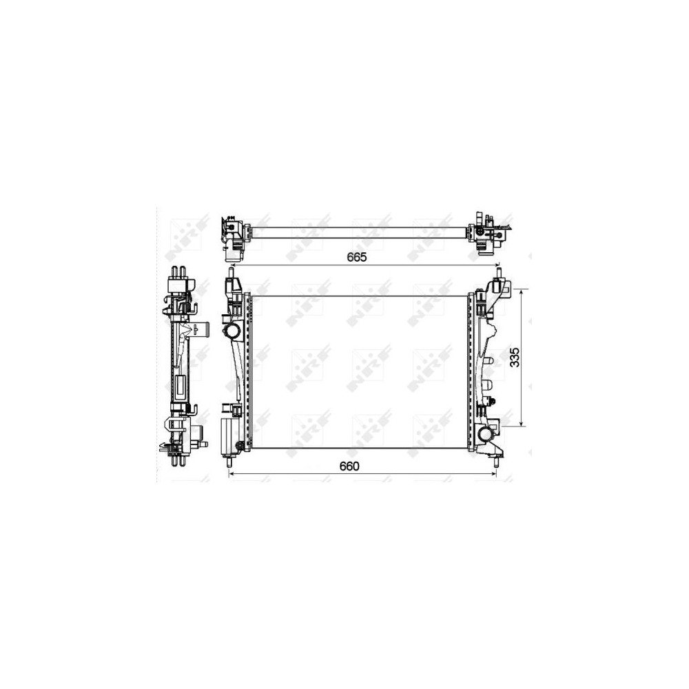 NRF Kühler, Motorkühlung 53115