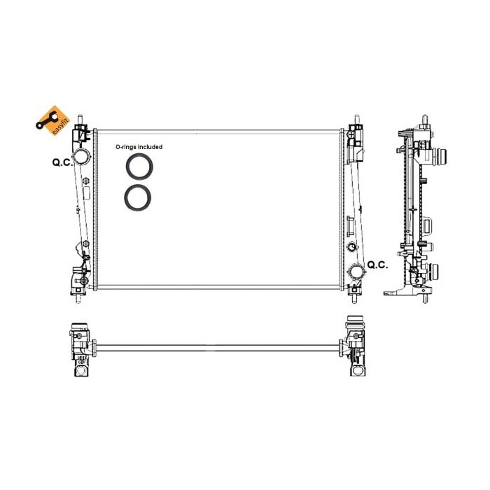 NRF EASY FIT Kühler, Motorkühlung 53017
