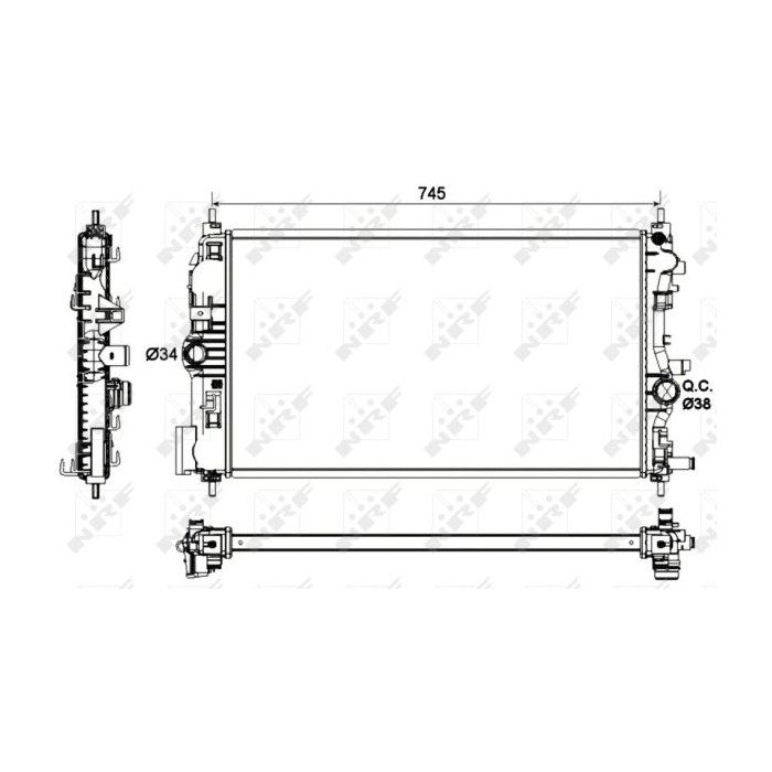 NRF EASY FIT Kühler, Motorkühlung 53129