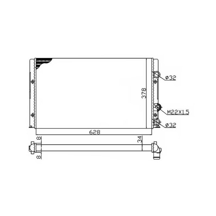 NRF Economy Class Kühler, Motorkühlung 50457A