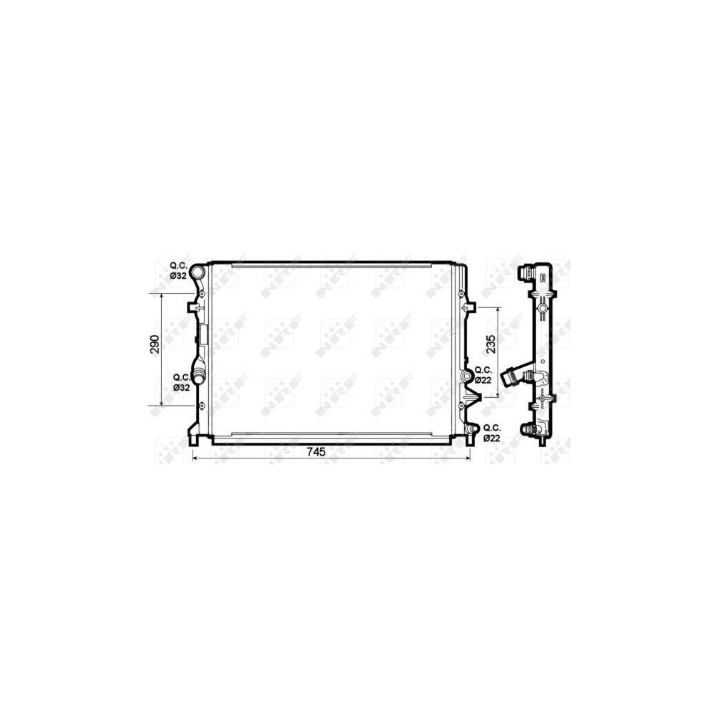 NRF Kühler, Motorkühlung 53139
