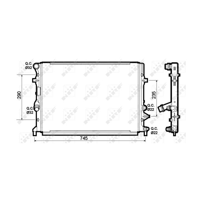 NRF Kühler, Motorkühlung 53139