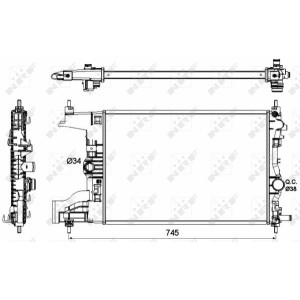 NRF Kühler, Motorkühlung 53142