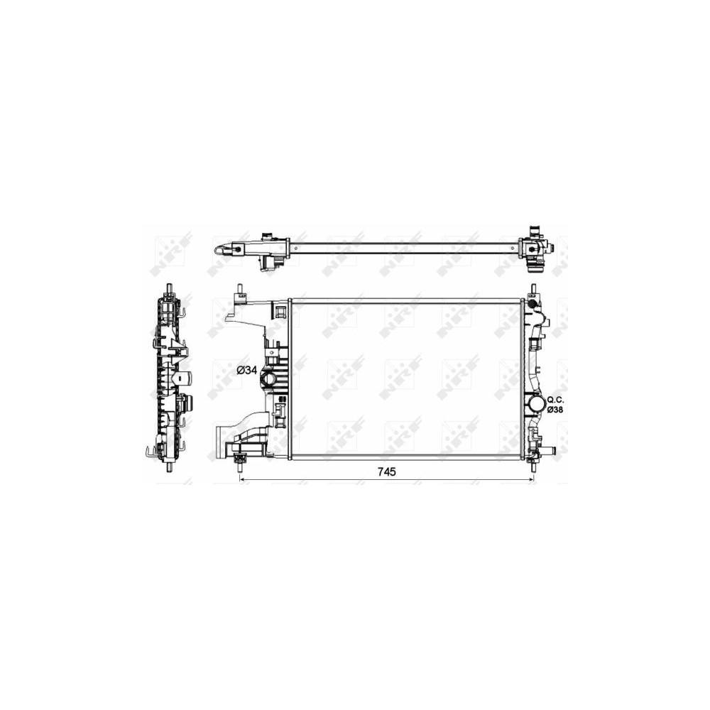 NRF Kühler, Motorkühlung 53142