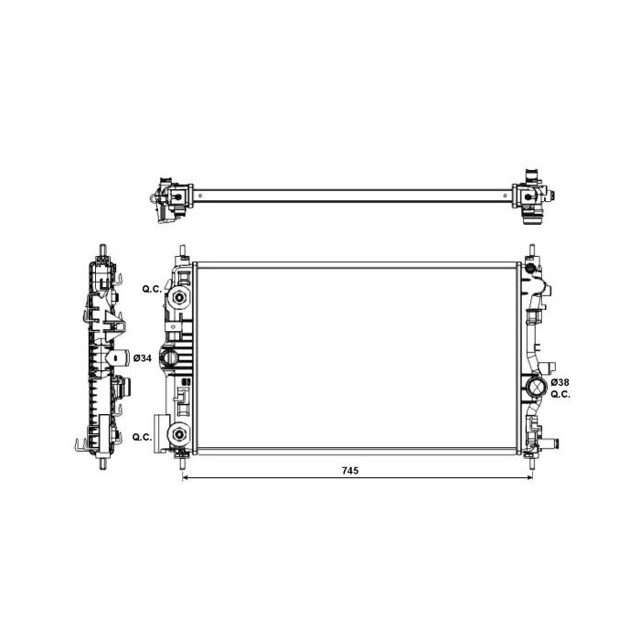 NRF Kühler, Motorkühlung 53143
