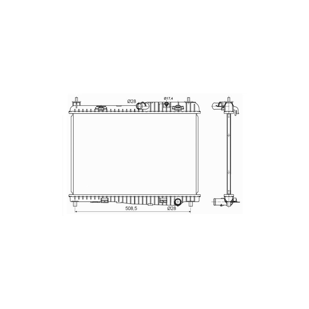 NRF EASY FIT Kühler, Motorkühlung 53152