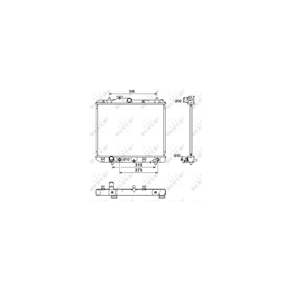 NRF Kühler, Motorkühlung 53158