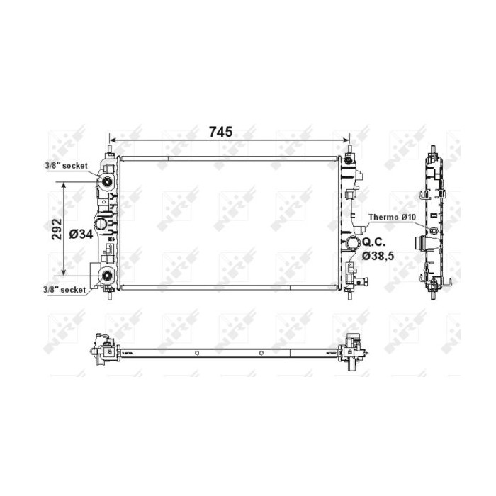 NRF EASY FIT Kühler, Motorkühlung 53159
