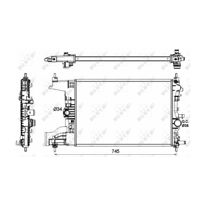 NRF Kühler, Motorkühlung 53148